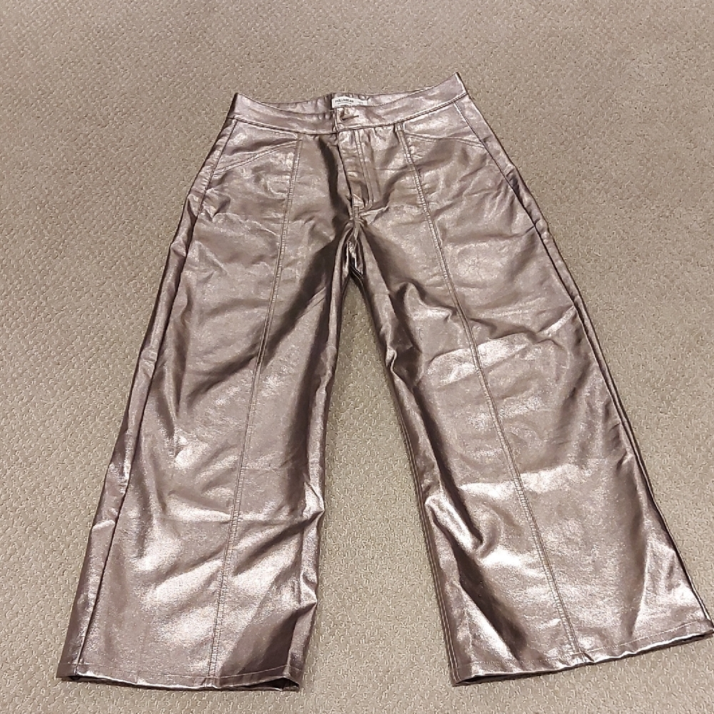 Pull&Bear Shiny Silver Pants